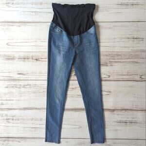 JVINI Full Pannel Medium Light Wash Skinny Maternity Jeans sz Small